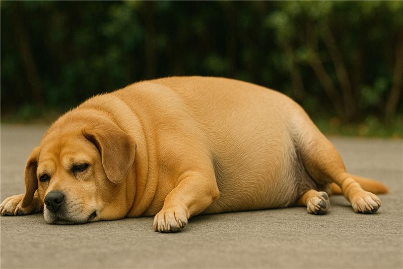 肥満の犬
