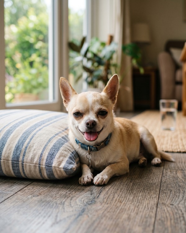 暑さや寒さで体温調節が苦手な犬のイメージ