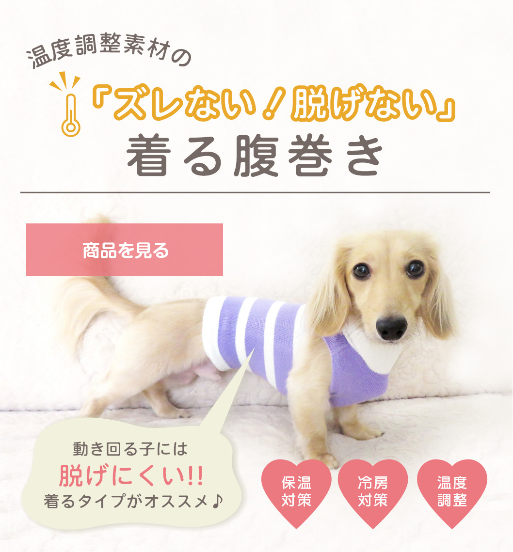 温度調整素材の「ズレない！脱げない」着る腹巻き