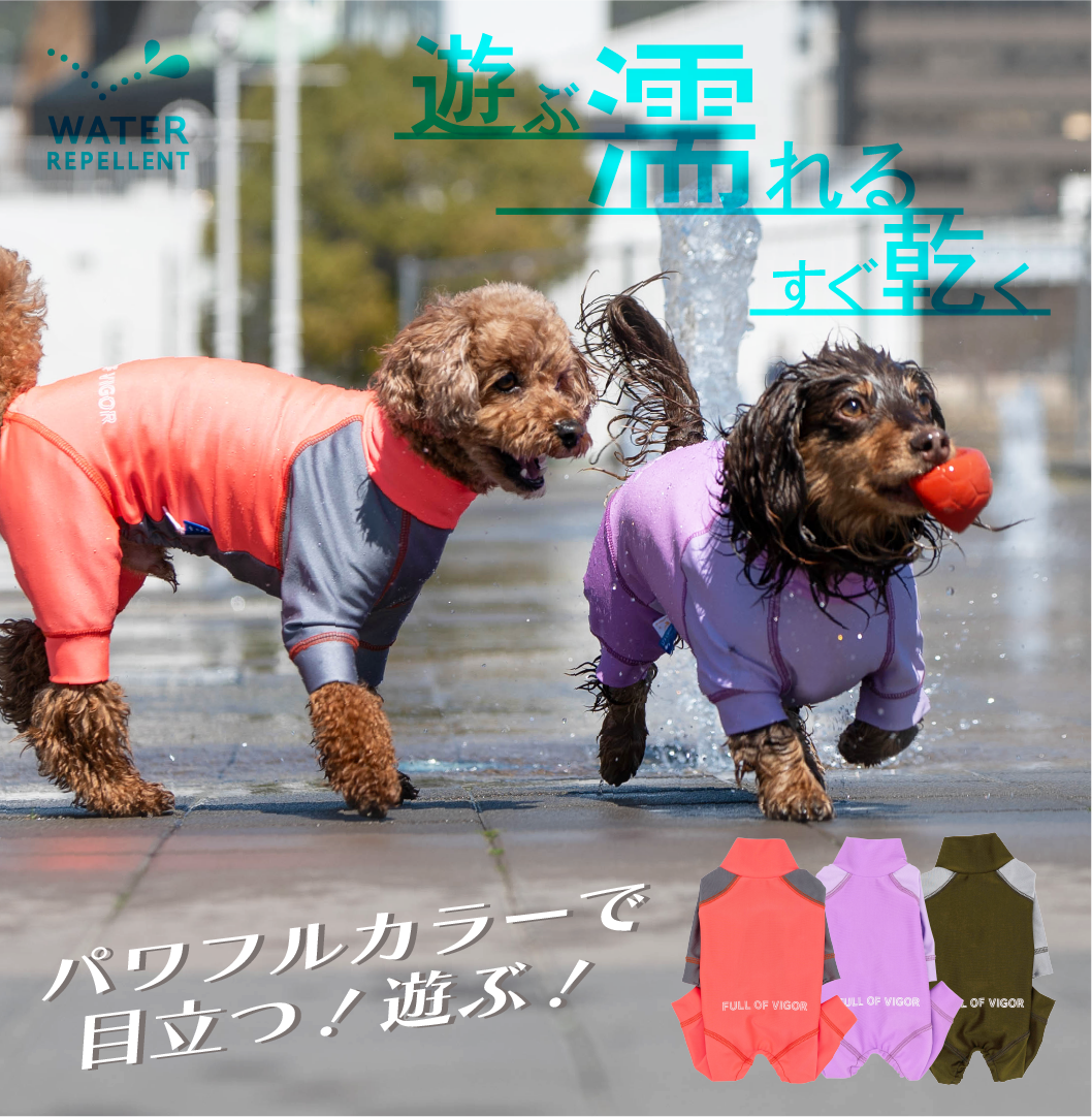目立つのが大好き パワフルカラーの撥水レインラッシュガード