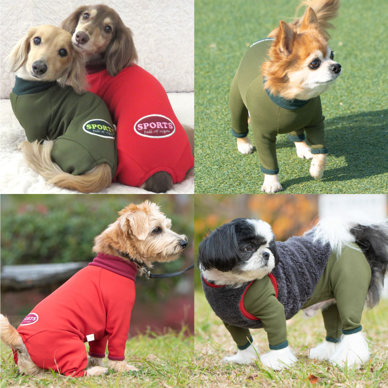 楽天市場 裏起毛ストレッチつなぎ ネコポス値3 犬服 ドッグウエア カバーオール オールインワン ダックス チワワ トイプードル パグ 小型犬 ペット 服 秋 冬服 犬の服 犬猫の服 Full Of Vigor フルオブビガー Full Of Vigor